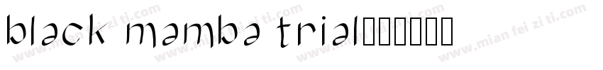 black mamba trial字体转换